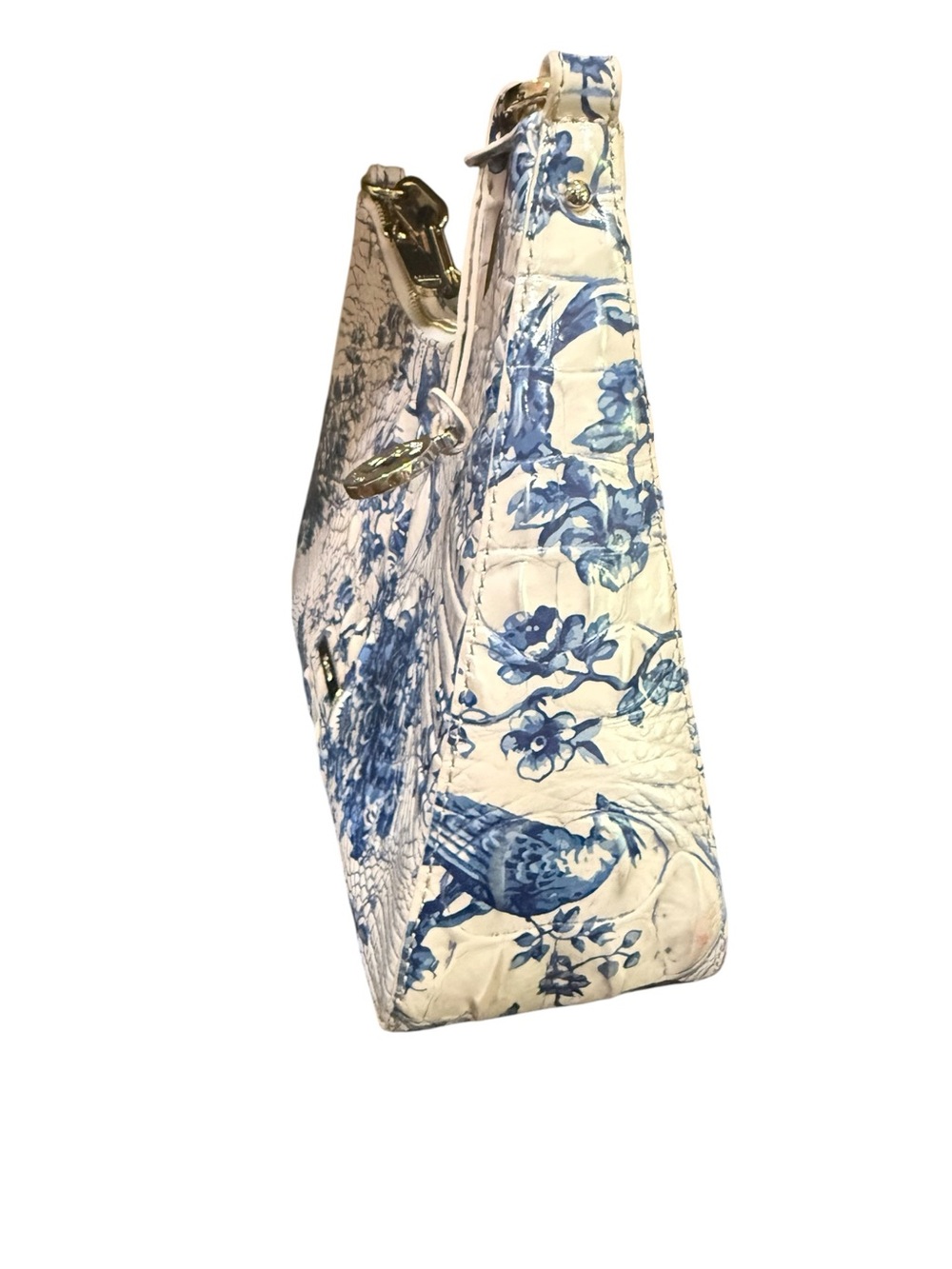 NWT Brahmin Melbourne Esme Blue Chinoiserie Leather Chain Shoulder Bag Rare - Picture 7 of 12